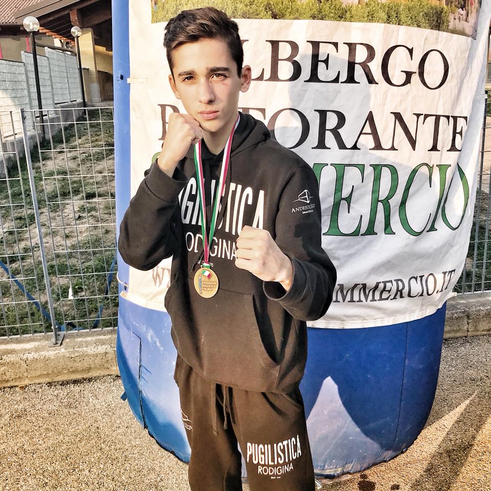Pugilistica Rodigina, Nicolò Castellacci subito dopo il bronzo agli italiani juniores schoolboy
